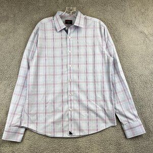 UNTUCKit Button Up Dress Shirt Adult M Plaid Long Sleeve